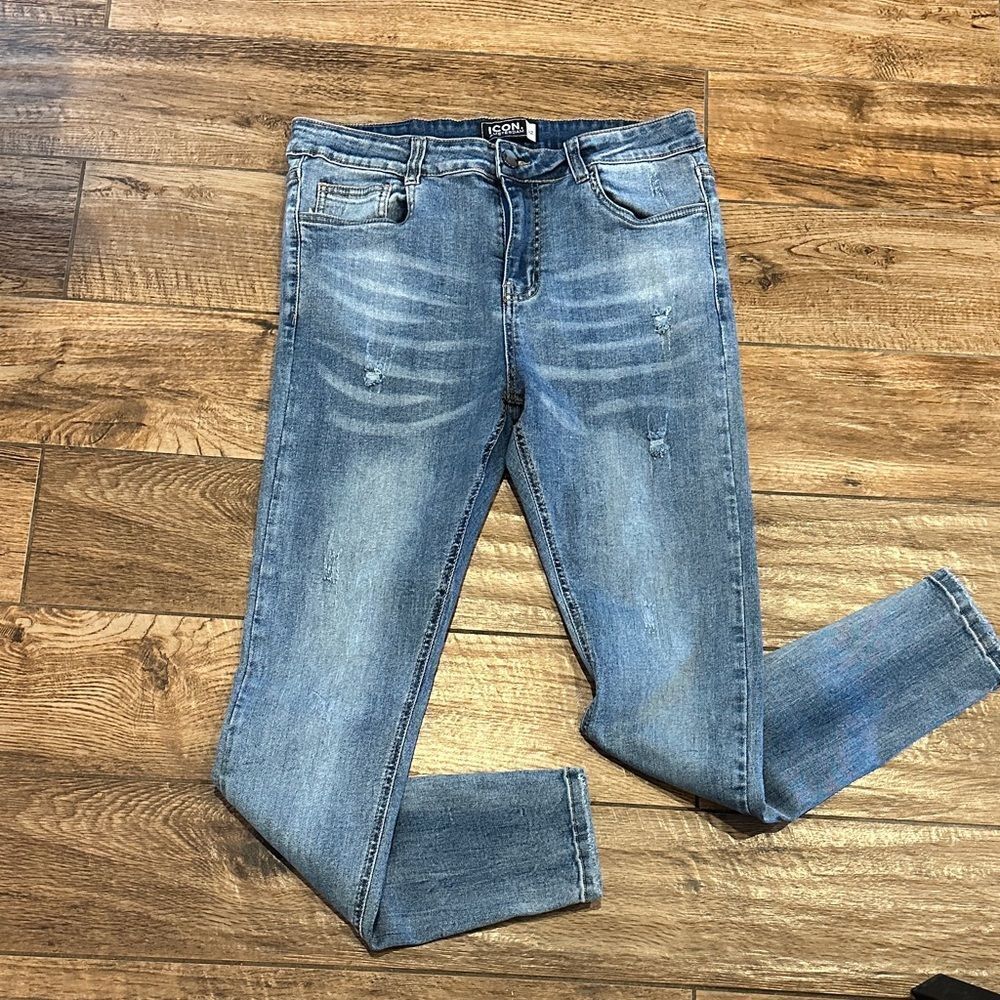 ICON Men's Skinny Jeans - Light Blue